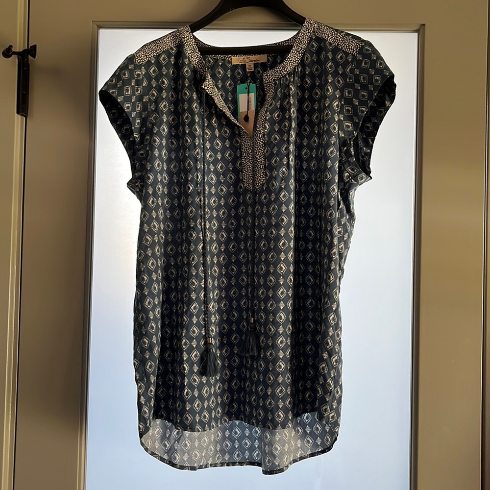 Alita Tie Detail Blouse blue
